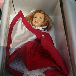 Red Dress Porcelain Doll